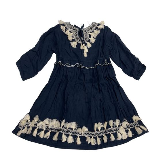 NWT Poppet & Fox Size 6 Embroidered Keyhole Neck Dress - Picture 1 of 5